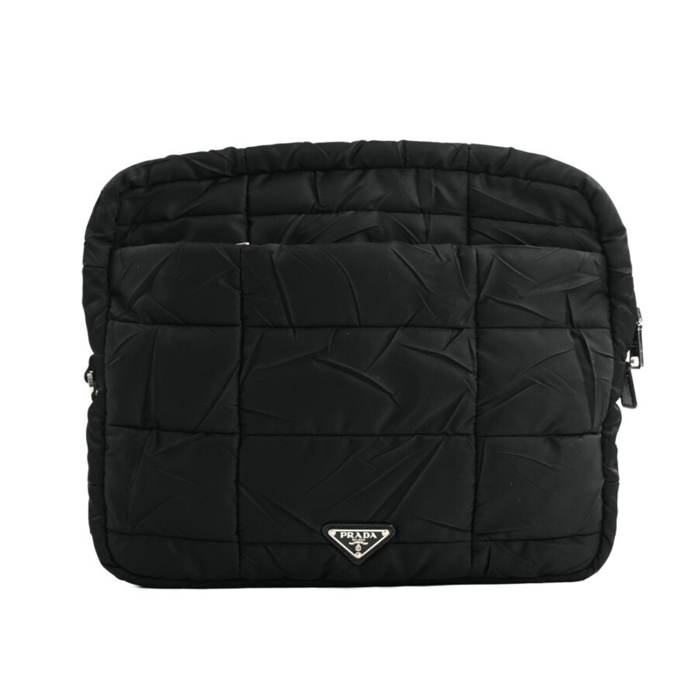 Prada Quilted Clutch Bag Black